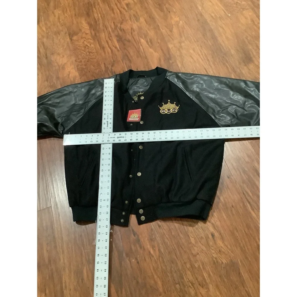 NWT  Vintage Budweiser Racing Poly Vinyl Wool Jacket Sz XLarge NASCAR.